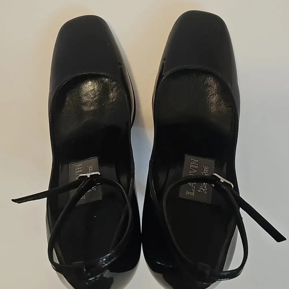 Lanvin River 2006 Womens 36 Italian Patent Leather Strappy Classy Sexy Stilleto